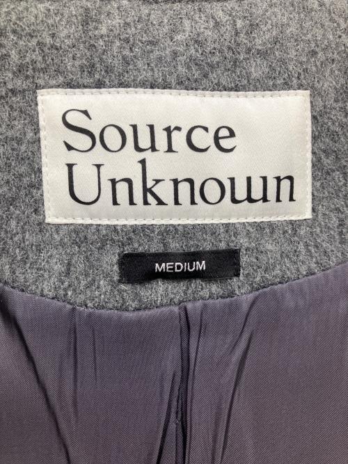 source unknown（ソース・アンノウン）source unknown (ソース・アンノウン) ロングコート グレー サイズ:Mの古着・服飾アイテム