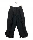 JIL SANDERジルサンダー）の古着「フリルヘム タックパンツ」｜ブラック