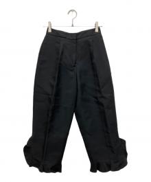 JIL SANDER（ジルサンダー）の古着「フリルヘム タックパンツ」｜ブラック