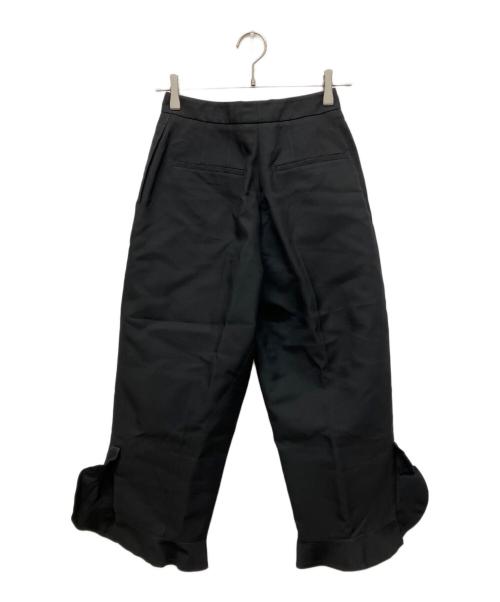 JIL SANDER（ジルサンダー）JIL SANDER (ジルサンダー) フリルヘム タックパンツ ブラック サイズ:32の古着・服飾アイテム