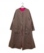 SIMPLICITEシンプリシテ）の古着「S120ブレンドリバーシブルコート」｜ピンク×ベージュ