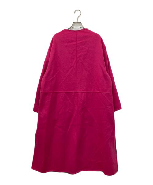 SIMPLICITE（シンプリシテ）simplicite (シンプリシテ) S120ブレンドリバーシブルコート ピンク×ベージュ サイズ:Mの古着・服飾アイテム