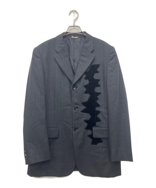 COMME des GARCONS HOMME PLUS（コムデギャルソンオムプリュス）COMME des GARCONS HOMME PLUS (コムデギャルソンオムプリュス) テーラードジャケット ブラック サイズ:Mの古着・服飾アイテム