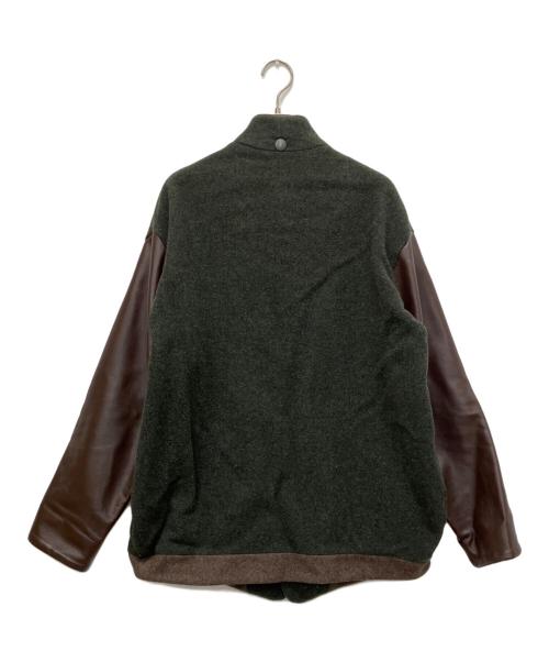 THE Sakaki（ザ サカキ）THE Sakaki (ザ サカキ) レザー切替スタジャン グリーン サイズ:Mの古着・服飾アイテム