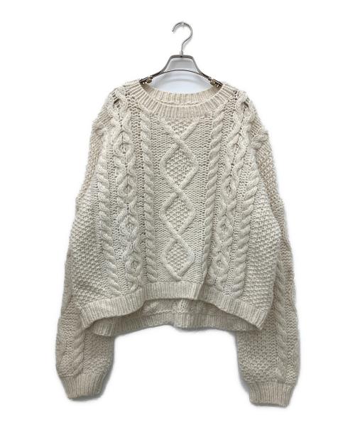 KAGURE（カグレ）KAGURE (カグレ) ケーブル編みニット アイボリー サイズ:Freeの古着・服飾アイテム