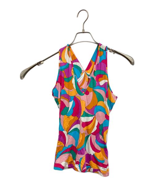 Emilio Pucci（エミリオ プッチ）Emilio Pucci (エミリオ プッチ) クロスバックタンクトップ マルチカラー サイズ:Sの古着・服飾アイテム