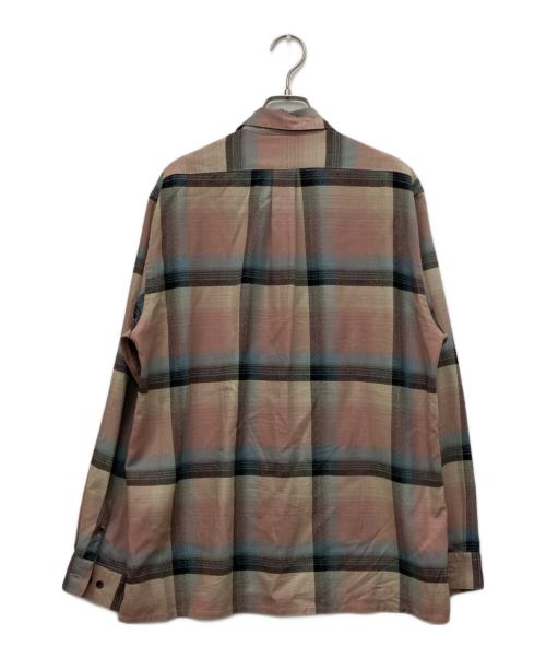 SUGARHILL（シュガーヒル）SUGARHILL (シュガーヒル) RAYON OMBRE PLAID OPEN COLLAR BLOUSE ピンク サイズ:1の古着・服飾アイテム