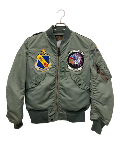 THE REAL McCOY'S（ザ・リアルマッコイズ）THE REAL McCOY'S (ザ・リアルマッコイズ) L-2Bフライトジャケット カーキ サイズ:Sの古着・服飾アイテム