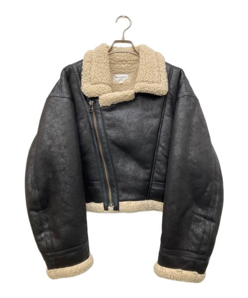 moussy（マウジー）moussy (マウジー) CROPPED FLIGHT ジャケット ブラック サイズ:2の古着・服飾アイテム