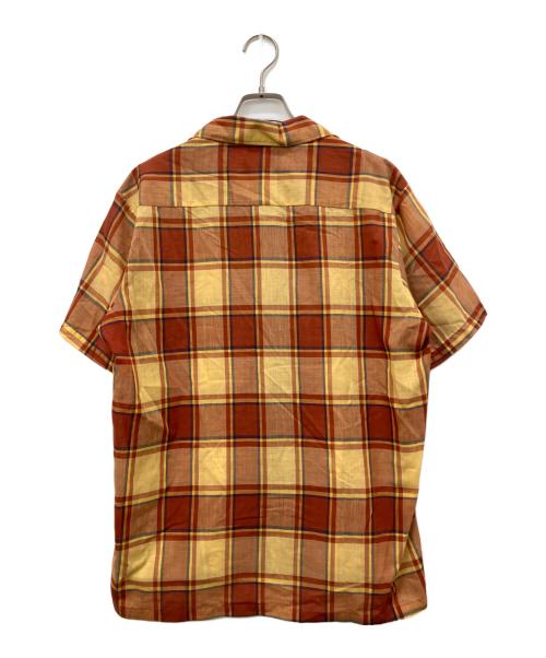 TOWN CRAFT（タウンクラフト）TOWN CRAFT (タウンクラフト) 60～70ｓオープンカラーチェックシャツ イエロー サイズ:Mの古着・服飾アイテム