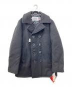 Schottショット）の古着「"740 PEACOAT" ウールメルトンダブルピーコート」｜ブラック
