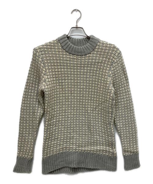 N.HOOLYWOOD（エヌ ハリウッド）N.HOOLYWOOD (エヌ ハリウッド) KNIT PULLOVER SWEATER グレー×アイボリー サイズ:36の古着・服飾アイテム