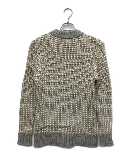 N.HOOLYWOOD（エヌ ハリウッド）N.HOOLYWOOD (エヌ ハリウッド) KNIT PULLOVER SWEATER グレー×アイボリー サイズ:36の古着・服飾アイテム