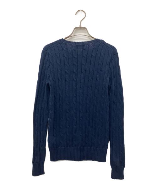 POLO RALPH LAUREN（ポロ・ラルフローレン）POLO RALPH LAUREN (ポロ・ラルフローレン) ケーブルニット ネイビー サイズ:XSの古着・服飾アイテム