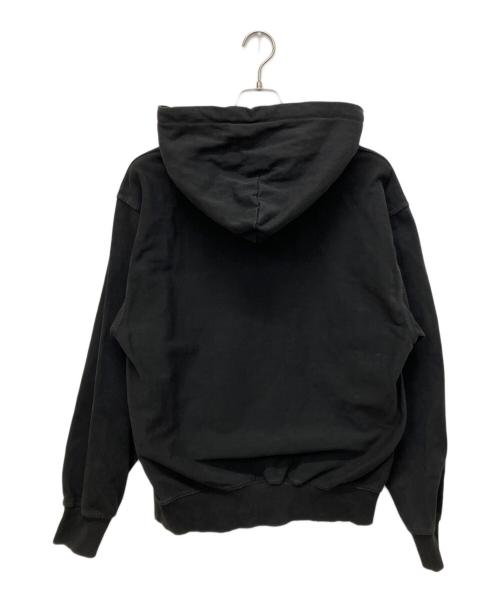 stussy（ステューシー）stussy (ステューシー) Champion (チャンピオン) PIGMENT DYED HOODIE ブラック サイズ:Sの古着・服飾アイテム