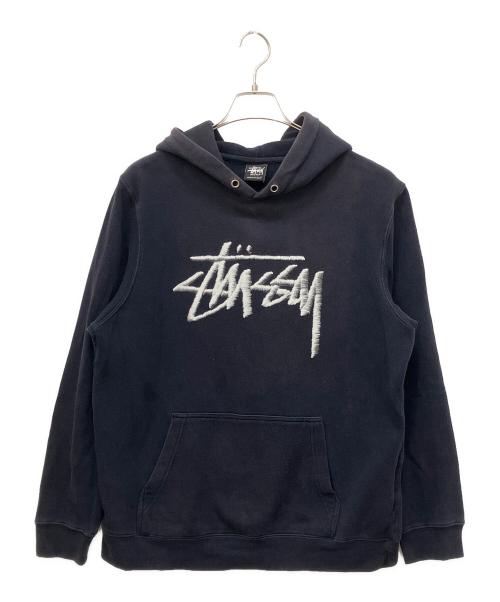stussy（ステューシー）stussy (ステューシー) プルオーバーパーカー ネイビー サイズ:Mの古着・服飾アイテム