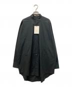 HARUNOBUMURATAハルノブ ムラタ）の古着「オーバーサイズコットンポプリンシャツ」｜ブラック