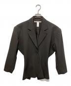 JOSE MOONジョゼムーン）の古着「WAIST CONSCIOUS OVER JACKET」｜ブラウン