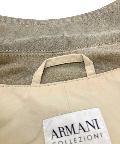ARMANI COLLEZIONI（アルマーニ コレツィオーニ）ARMANI COLLEZIONI (アルマーニ コレツィオーニ) 切替ステンカラーコート ベージュ サイズ:14の古着・服飾アイテム