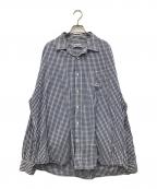 CAHLUMNカウラム）の古着「ギンガムチェックシャツ」｜ネイビー