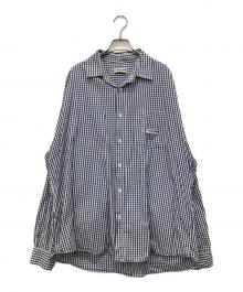 CAHLUMN（カウラム）の古着「ギンガムチェックシャツ」｜ネイビー