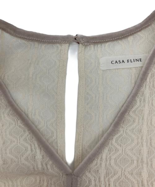 CASA FLINE（カーサフライン）CASA FLINE (カーサフライン) ラッセルレースロングドレス アイボリー サイズ:Freeの古着・服飾アイテム