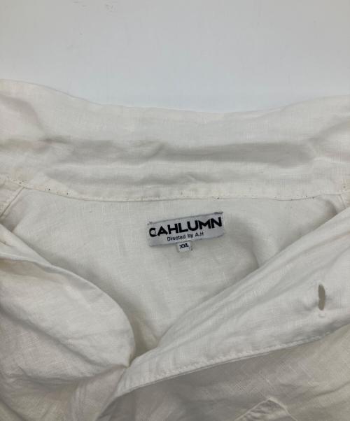 CAHLUMN（カウラム）CAHLUMN (カウラム) リネンシャツ ホワイト サイズ:XXLの古着・服飾アイテム