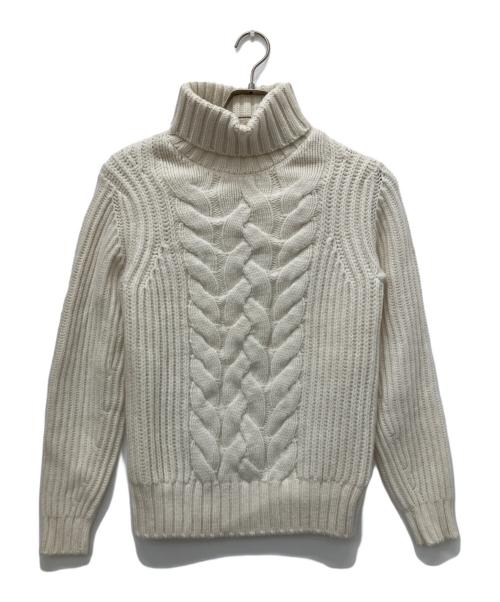 TOMORROW LAND tricot（トゥモローランド トリコ）TOMORROW LAND tricot (トゥモローランド トリコ) カシミア混ケーブルタートルネックニット ホワイト サイズ:XSの古着・服飾アイテム