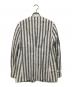 BEIGE (ベイジ) ストライプノーカラージャケット ホワイト サイズ:M：9000円