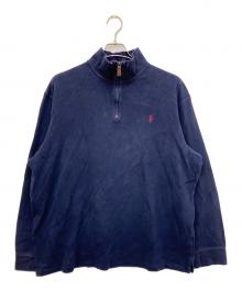 POLO RALPH LAUREN（ポロ・ラルフローレン）の古着「ハーフジップスウェット」｜ネイビー
