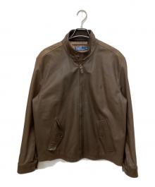 POLO RALPH LAUREN（ポロ・ラルフローレン）の古着「レザースイングトップ」｜ブラウン