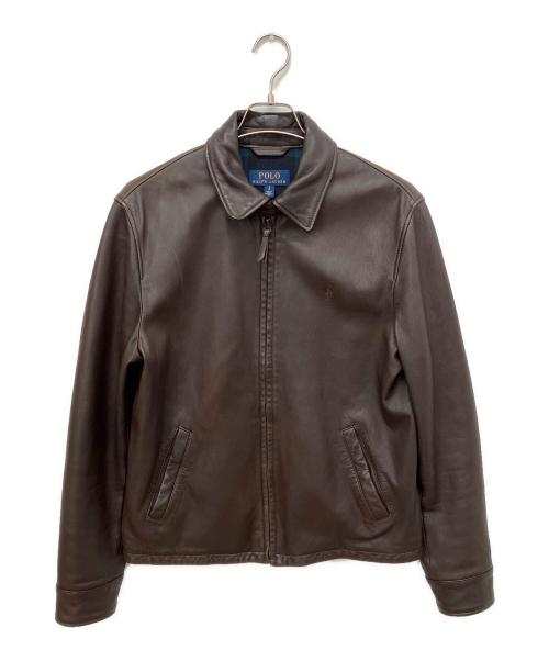 POLO RALPH LAUREN（ポロ・ラルフローレン）POLO RALPH LAUREN (ポロ・ラルフローレン) シープレザージャケット ブラウン サイズ:Sの古着・服飾アイテム