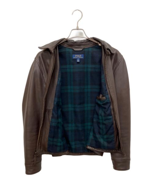 POLO RALPH LAUREN（ポロ・ラルフローレン）POLO RALPH LAUREN (ポロ・ラルフローレン) シープレザージャケット ブラウン サイズ:Sの古着・服飾アイテム