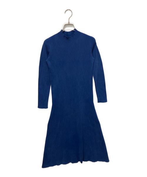 CFCL（シーエフシーエル）CFCL (シーエフシーエル) リブニットロング長袖ワンピース ブルー サイズ:1の古着・服飾アイテム