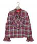Vivienne Westwood RED LABEL（ヴィヴィアンウエストウッドレッドレーベル）の古着「ハートフリルチェックシャツブラウス」｜ピンク