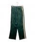 Yonetomi (ヨネトミ) Coohem (コーヘン) KNIT SIDELINE VELOR P/T　ベロアサイドライントラックパンツ ブラウン×グリーン サイズ:M：8000円