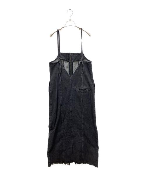 Q.anos（キュアノス）Q.anos (キュアノス) カーペンターデニムワンピース インディゴ サイズ:Freeの古着・服飾アイテム