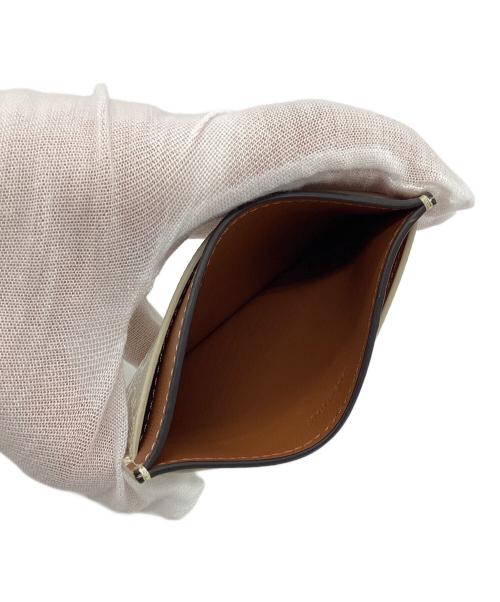 CELINE（セリーヌ）CELINE (セリーヌ) トリオンフキャンバスロゴカードホルダー ベージュの古着・服飾アイテム