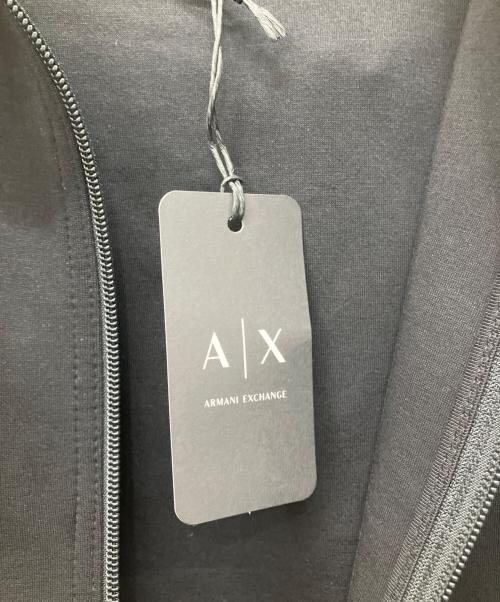 ARMANI EXCHANGE（アルマーニ エクスチェンジ）ARMANI EXCHANGE (アルマーニ エクスチェンジ) ICON ジップアップフーデッドスウェットシャツ ブラック サイズ:XS 未使用品の古着・服飾アイテム