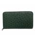 BOTTEGA VENETA (ボッテガベネタ) オーストリッチラウンドファスナーウォレット グリーン：40000円