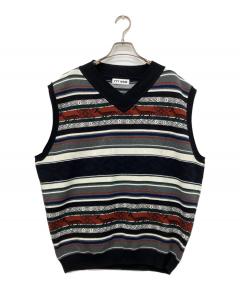 中古・古着通販】TTT MSW (ティー) Border Knit Vestニットベスト