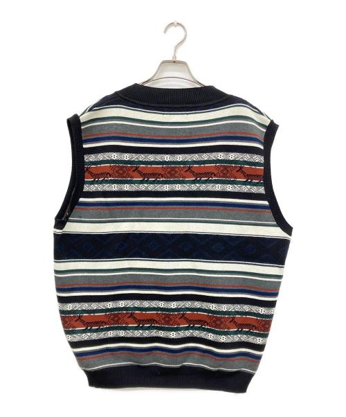 TTT MSW（ティー）TTT MSW (ティー) Nordic Knit Vest ブラック サイズ:XLの古着・服飾アイテム
