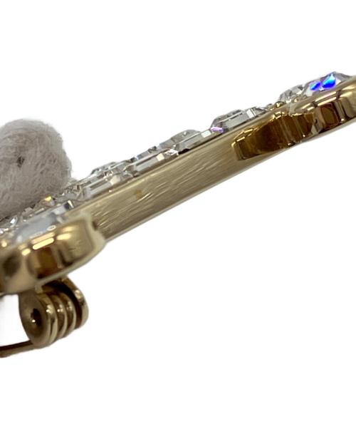 MaxMara（マックスマーラ）MaxMara (マックスマーラ) クリスタル ブローチ - Optical whiteの古着・服飾アイテム