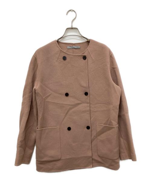 theory luxe（セオリーリュクス）theory luxe (セオリーリュクス) ダブルノーカラーコート ピンク サイズ:38の古着・服飾アイテム