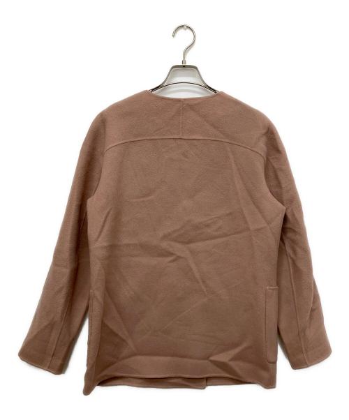 theory luxe（セオリーリュクス）theory luxe (セオリーリュクス) ダブルノーカラーコート ピンク サイズ:38の古着・服飾アイテム
