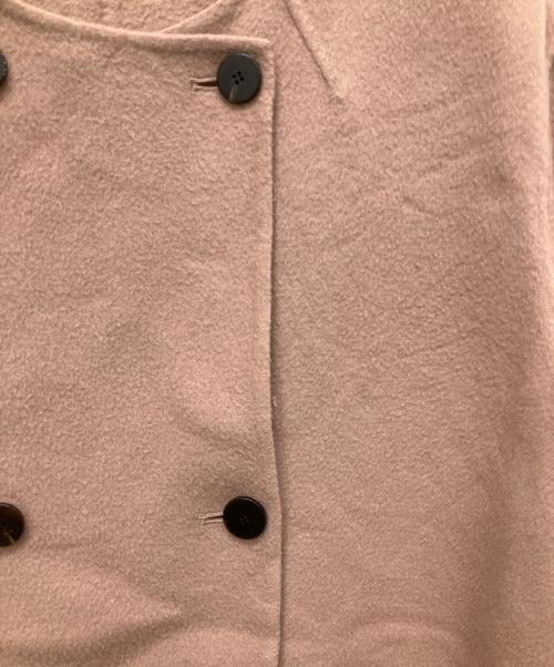 theory luxe（セオリーリュクス）theory luxe (セオリーリュクス) ダブルノーカラーコート ピンク サイズ:38の古着・服飾アイテム