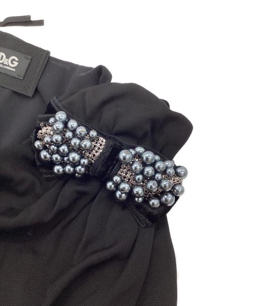 DOLCE & GABBANA（ドルチェ＆ガッバーナ）DOLCE & GABBANA (ドルチェ＆ガッバーナ) 半袖ワンピース ブラック サイズ:44 未使用品の古着・服飾アイテム