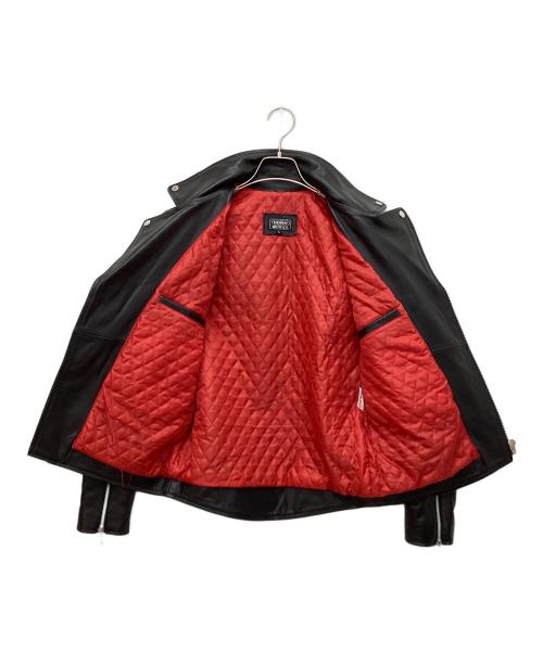 HORN WORKS（ホーンワークス）HORN WORKS (ホーンワークス) ダブルライダースジャケット ブラック サイズ:Lの古着・服飾アイテム