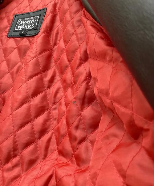 HORN WORKS（ホーンワークス）HORN WORKS (ホーンワークス) ダブルライダースジャケット ブラック サイズ:Lの古着・服飾アイテム