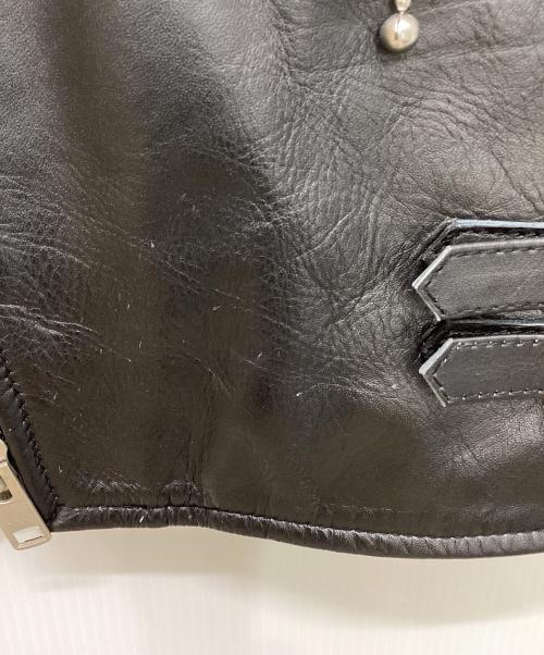 HORN WORKS（ホーンワークス）HORN WORKS (ホーンワークス) ダブルライダースジャケット ブラック サイズ:Lの古着・服飾アイテム